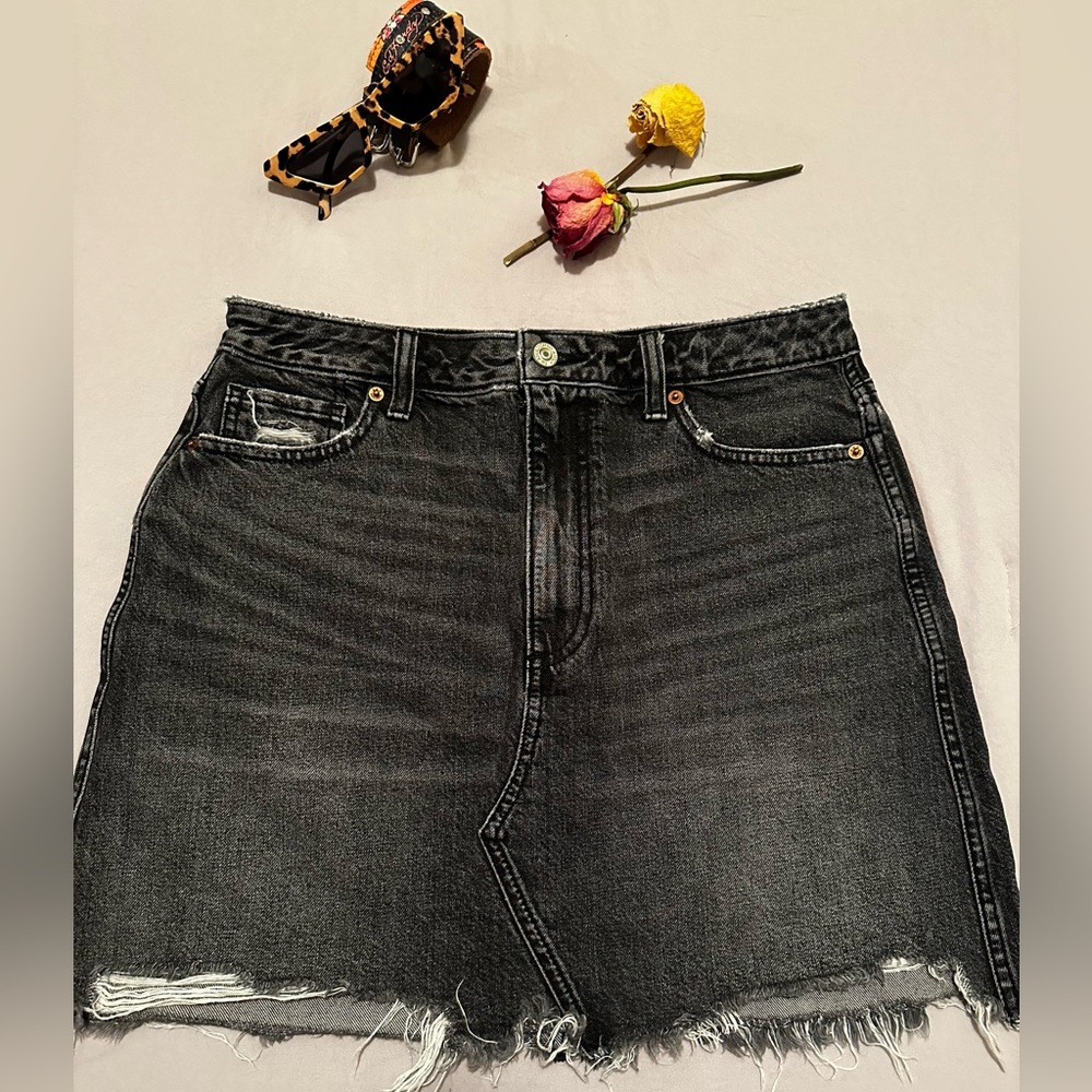 ABERCROMBIE & FITCH ZOE NATURAL RISE VINTAGE A-LINE SKIRT.